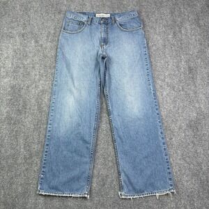 Vintage Bullhead Mens Straight Jeans 32x30 Blue Y2K Baggy Distressed Skate Denim
